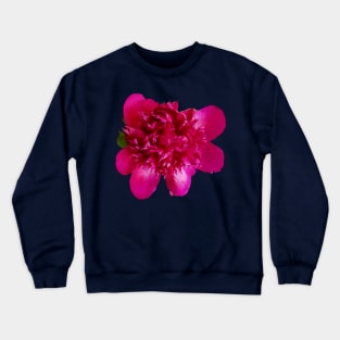 Red Peony Floral Photo Cutout Crewneck Sweatshirt